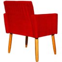 Ver imagem 6 de Kit 3 Poltronas Decorativa para Sala Recepção Consultório Escritório Nina Tecido Suede