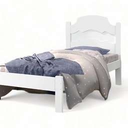 Cama Íris Solteiro Branco Cambel - 2
