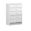 Ver imagem 2 de Cômoda para Quarto 5 Gavetas 60cm x 91,5cm Branco