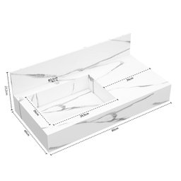 Bancada em Porcelanato para Banheiro 80cm Pró com Cuba Esculpida  Lavatórios - 4