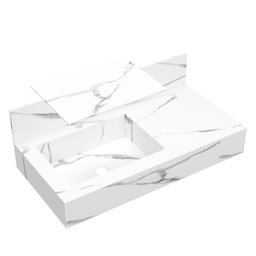 Bancada em Porcelanato para Banheiro 80cm Pró com Cuba Esculpida  Lavatórios - 3
