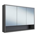 Ver imagem 1 de Armário de Banheiro Bari 3 Portas com Espelho Grafite - Art In Móveis
