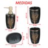 Conjunto 4 Pçs para Banheiro Luxuoso Lavabo Premuim Moderno - 3
