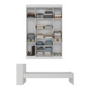 Ver imagem 5 de Jogo de Quarto com Cama Solteiro e Guarda-Roupa 4 Portas 2 Gavetas Lira Multimóveis MP4838 Branco