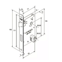 Ver imagem 2 de Fechadura Pado Ascot Rq2 - 55 Externa Roseta Quadrada Grafite Polido