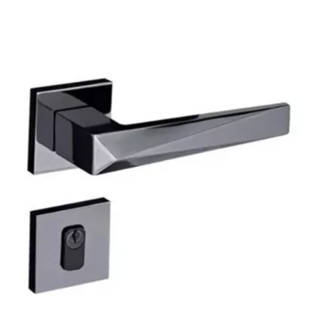 Fechadura Pado Ascot Rq2 - 55 Externa Roseta Quadrada Grafite Polido
