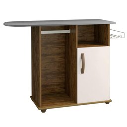 Tábua De Passar 1 Porta Macapá Arte Móveis Cor:Ipê/Off - 1