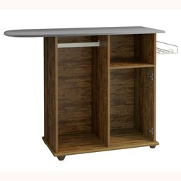 Tábua De Passar 1 Porta Macapá Arte Móveis Cor:Ipê/Off - 3