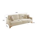 Ver imagem 3 de Sofa Cama para Sala de Estar 209cm x 84cm Luizi Bege