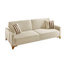Ver imagem 2 de Sofa Cama para Sala de Estar 209cm x 84cm Luizi Bege