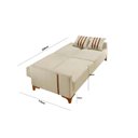 Ver imagem 4 de Sofa Cama para Sala de Estar 209cm x 84cm Luizi Bege