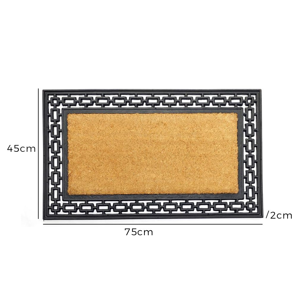 Tapete Capacho Emborrachado com Fibra de Coco Liso 45x75cm Max Tradition - 6