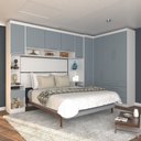 Ver imagem 1 de Guarda Roupa Dormitório Modulado Alpes Casal 1,38 m Canto - Roupeiro Luciane M03:Azul