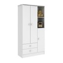Ver imagem 4 de Quarto De Bebê Completo Berço Com Guarda Roupa 3 Portas 2 Gavetas 2 Nichos Algodao Doce