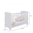 Ver imagem 3 de Quarto De Bebê Completo Berço Com Guarda Roupa 3 Portas 2 Gavetas 2 Nichos Algodao Doce