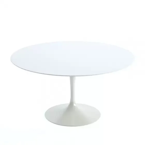 MESA SAARINEN REDONDA 1,60 BASE BRANCA TAMPO BRANCO