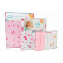 Ver imagem 1 de Kit Enxoval Bebe Jogo de Lençol, Toalha de Banho e Pano de Boca Cor:rosa