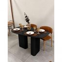 Ver imagem 4 de Mesa de Jantar Orgânica Mila 6 Lugares MDF 135x90cm Ébano Modelar Art Moveis