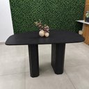 Ver imagem 2 de Mesa de Jantar Orgânica Mila 6 Lugares MDF 135x90cm Ébano Modelar Art Moveis
