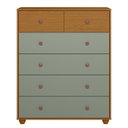 Ver imagem 5 de Cômoda para Quarto 6 Gavetas 90cm Vittoria Cinamomo/salvia - Albatroz