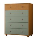 Ver imagem 1 de Cômoda para Quarto 6 Gavetas 90cm Vittoria Cinamomo/salvia - Albatroz