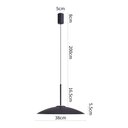 Ver imagem 5 de Lustre Pendente Nordecor Kale Ger 2860 38cm Preto Led Bivolt