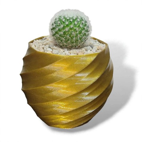 Vaso Vasinho Decorativo 3D Suculentas Moderno Cacto Cachepot - Vaso Espiral