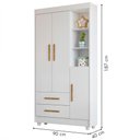 Ver imagem 3 de Guarda Roupa Infantil Duda Flocos 3 Portas 2 Gavetas Flex Tigus