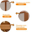 Ver imagem 5 de Guarda Roupa Casal Boston 6 Portas e 4 Gavetas Moderna