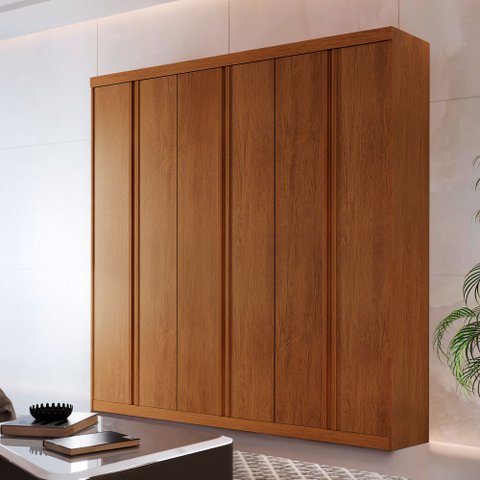 Guarda Roupa Casal Boston 6 Portas e 4 Gavetas Moderna