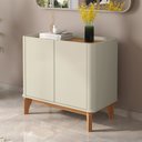 Ver imagem 1 de Buffet Aparador Flip 0,90 2 Portas Sala - 3 Cores:offwhite-cumarú