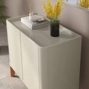 Ver imagem 3 de Buffet Aparador Flip 0,90 2 Portas Sala - 3 Cores:offwhite-cumarú