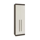 Ver imagem 1 de Armário Multiuso para Quarto Modulado 2 Portas Glam Amêndoa/Off White - Bela Móveis