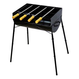Churrasqueira Praia Campo com Pé Aço 4 Espeto Fe 75x44x30cm - 1
