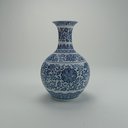 Ver imagem 2 de Vaso Redondo Decorativo Enfeite Bone China Home&co 24x16x16cm Azul