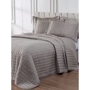 Ver imagem 1 de Kit Cobre Leito Colcha Casal 3 Peças Bordado Dupla Face + Porta Travesseiro Decoração Elegante:cáqui