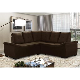 Sofá de Canto 5 Lugares Suede Japão Sofá Casa - 2