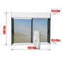 Ver imagem 2 de Janela Alu.Elite 2F.Móv.c/Pers.Integ.Mot.Cont.Rem 140x150 V.Ref.Mix Preto Brimak