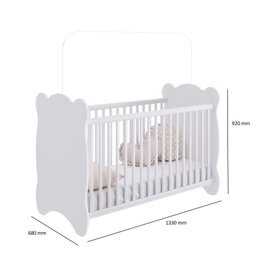 Quarto De Bebê Completo Berço Com Guarda Roupa 3 Portas 2 Gavetas 2 Nichos Algodao Doce - 6