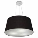 Ver imagem 1 de Lustre Pendente Cone Vivare Md-4063 Cúpula em Tecido 30/60x50cm - Bivolt Preto 127/220v