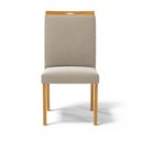 Ver imagem 2 de Kit com 4 Cadeiras Agnes Madeira Maciça Estofadas para Mesa de Jantar Veludo Bege 102