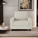 Ver imagem 2 de Kit 2 Poltronas Decorativas para e Recepção Malta L02 Linho Champanhe - Lyam Decor