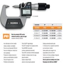 Ver imagem 6 de Micrômetro Externo Digitais Pontas Cônicas 30° - Cap. 50-75mm - Graduação de 0,01mm - Ref. 112.127a-