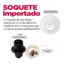Ver imagem 4 de Cúpula de Abajur 30x20x50cm Tecido Algodão Soquete Importado Ref 25