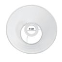 Ver imagem 3 de Cúpula Abajur 30x20x50cm Cônica de Tecido Algodão Soquete Importado Cor Branco Ref 25