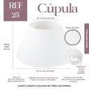 Ver imagem 2 de Cúpula Clássica de Abajur Luminaria 30x20x50cm Tecido Algodão Soquete Importado Ref 25