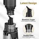 Ver imagem 4 de Amzchef Juicer Slow Masticating com Chute Grande 4.25" (cinza Claro)