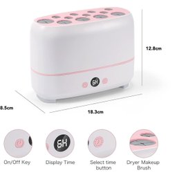 Maquina Secador Eletrico Pincel Maquiagem Usb Automatico Esponja Escova Portatil Secagem Rapido Mult - 4