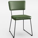Ver imagem 7 de Kit 2 Cadeiras Decorativa Estofada Sala De Jantar Base Aço Allana L02 Facto Verde Musgo - Lyam