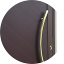 Ver imagem 3 de Porta Pivotante Lamb.Savana c/Puxador e. Sup.Marrom Corten Dourado 100 Brimak